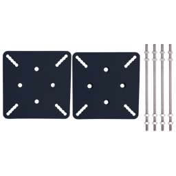 Plaque de fixation par bridage par contre-platine pour ligne de vie horizontale câble KS-Line (KS 4000)