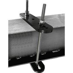 Platines en acier galvanisé pour bridage des intermédiaires par contre-plaque (pour poutre largeur 80-150 mm)