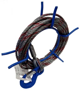 Câble 6,5 mm antigiratoire pour Minifor équipé d'un crochet 360°